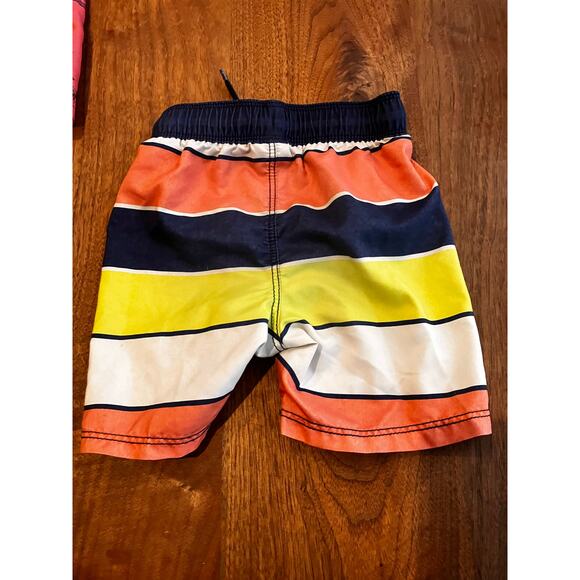 Toddler Boy Swim Lot – 4 Swim Trunks + Surf-osaurus Rashguard Shirt – Size 2T - Picture 12 of 14